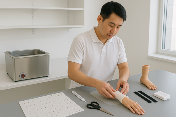 低温热塑板材矫形器制作方法：加热、塑形、定型与调整流程